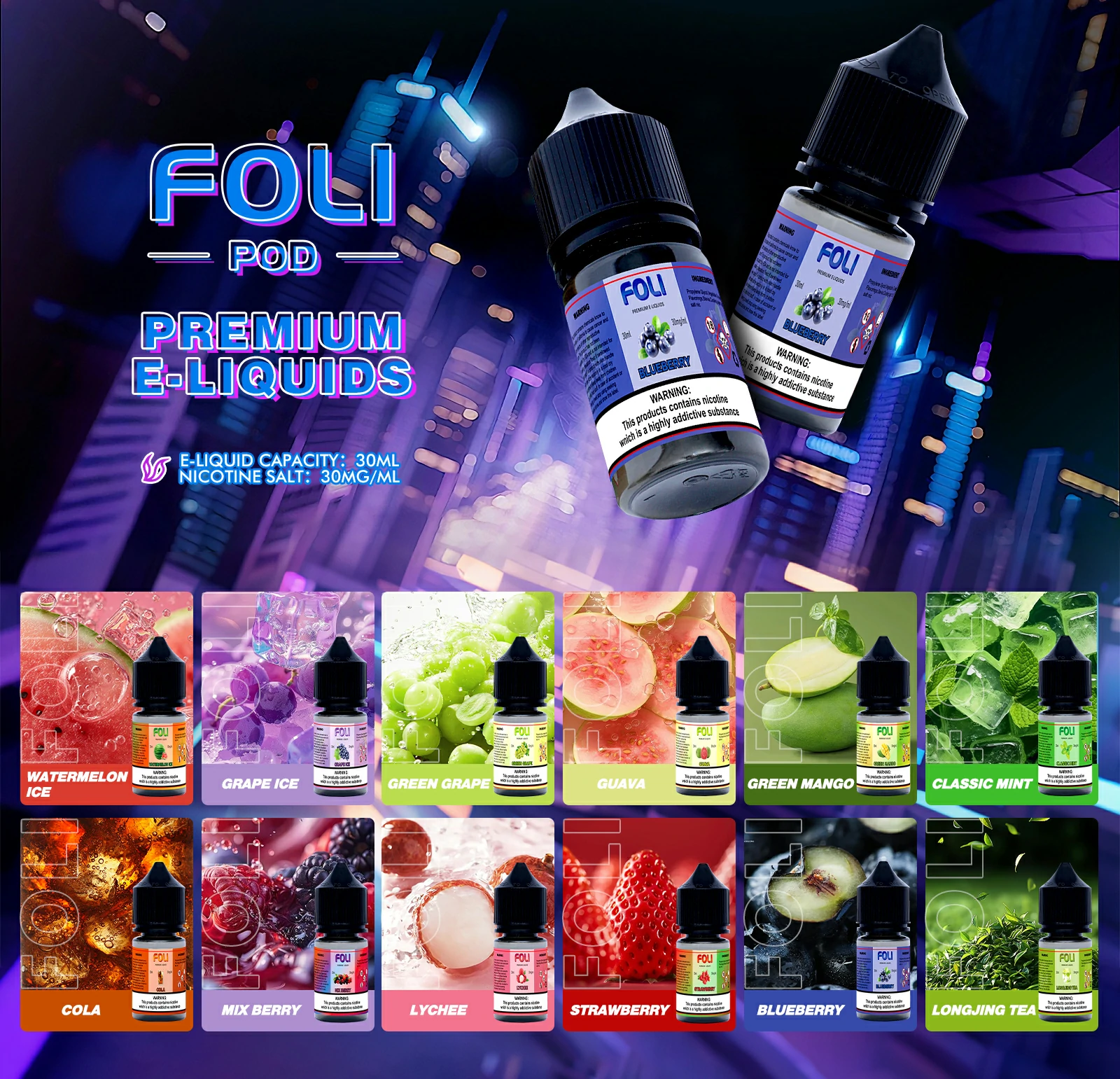 Foli 30ml 30mg Eリキッド